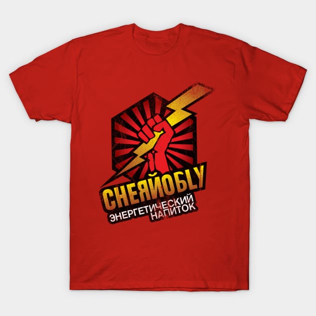 Chernobly Energy Drink T-Shirt by MindsparkCreative